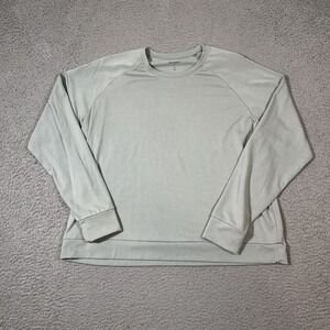 Cozy Earth Women's XL Premium Bamboo Gray Round Neck Long Sleeve Top